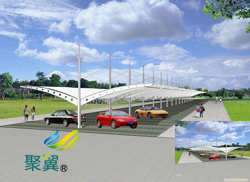 膜結(jié)構(gòu)停車棚優(yōu)點|車棚顏色可挑選